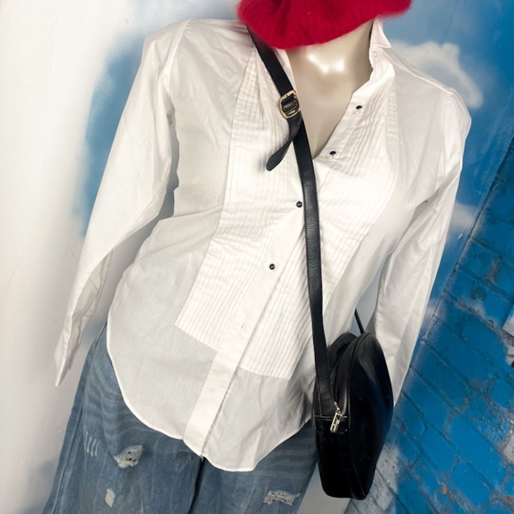 Lady L&M vintage tuxedo blouse